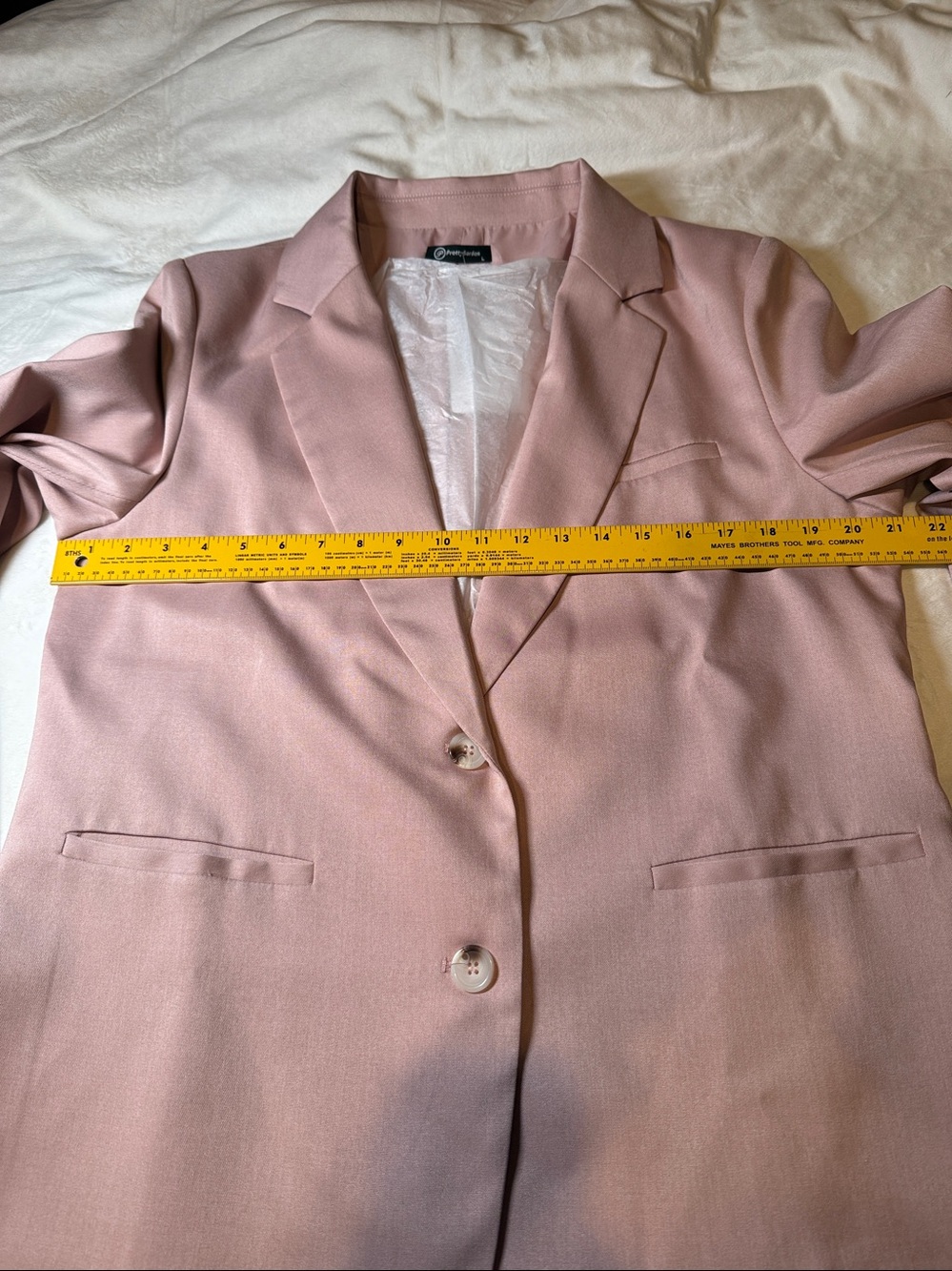 PrettyGarden Pink Blazer Women Large NWT Single Button Office Business Jacket - Picture 10 of 10